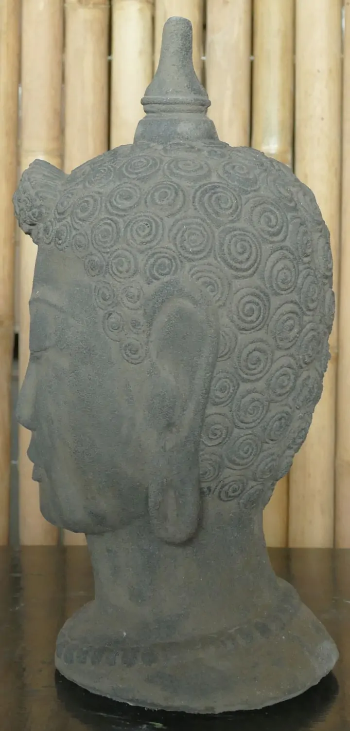  Product image 6 of the product “Thai bust, 43 cm, antique finish, cast lava stone ”